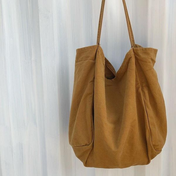 

duffel bags large canvas tote bag women big capacity shopping handbag simple lady shoulder solid color handle reusable designer