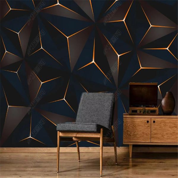 

wallpapers nordic modern minimalist golden line abstract geometric wallpaper for living room tv background wall papers home decor mural