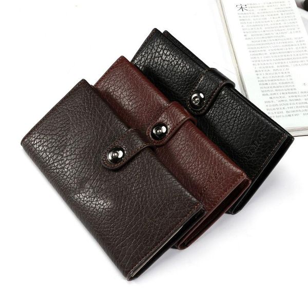 

wallets men's fashion soft face wallet individual crocodile long business casual suction buckle retro multi-card, Red;black