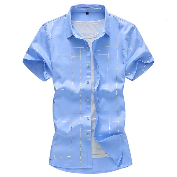 

new fashion 9 style design short sleeve casual shirts men's white black blouse 2021 summer clothing plus asian size 5xl 6xl 7xl kuzt
