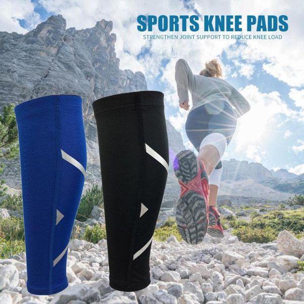 

durable calf support guard not easy to damage outdoor cycling running compression calf protection guard sleeve shin support, Black;gray