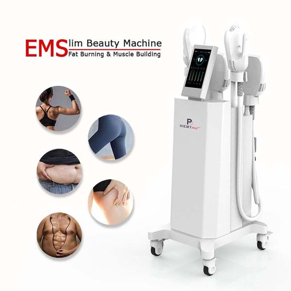 Sculpt EMslim RF HIEMT shaping machine 4 maniglie lavorano insieme EMS Muscle Stimulator elettromagnetico per bruciare i grassi scolpire attrezzature di bellezza