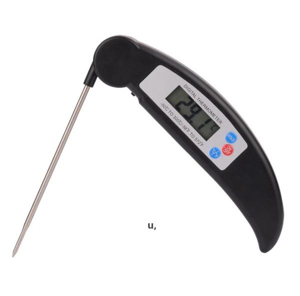 Digitales LCD-Lebensmittelthermometer, zusammenklappbar, Küchenthermometer, Grill, Fleisch, Ofen, Wasser, Öl, Temperatur, Testwerkzeug RRF13654