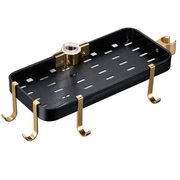 

bathroom shelves punch-tray rack space aluminum shower tube rod hook shelf js23