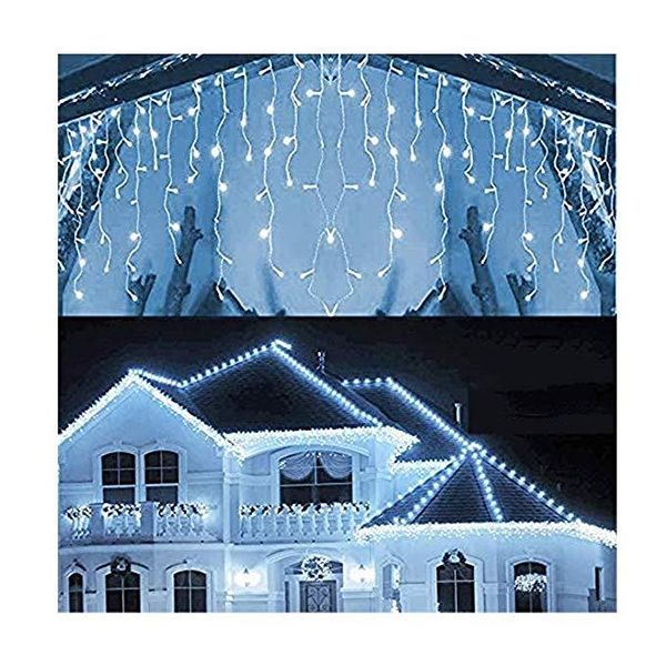 

2021 new year's led curtain garland on the window christmas lights 4m/5m fairy lights for street garland christmas decoration