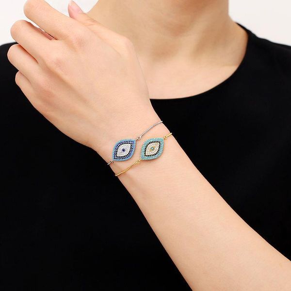 

link, chain ksup zircon bracelet women's summer style -selling fashion european and american color ethnic jewelry, Black
