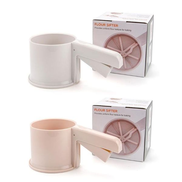 

semi-automatic flour sieve mechanical hand-held sifter shaker cup shape flour