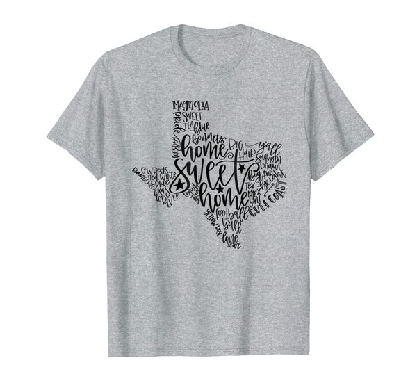 

texas home sweet home tshirt, White;black
