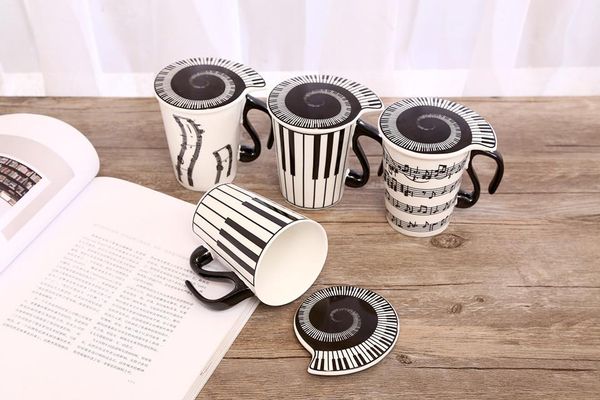 

mugs 1pc creative ceramic tea mug piano musical note milk juice coffee cup home office drinkware unique gift ok 0308