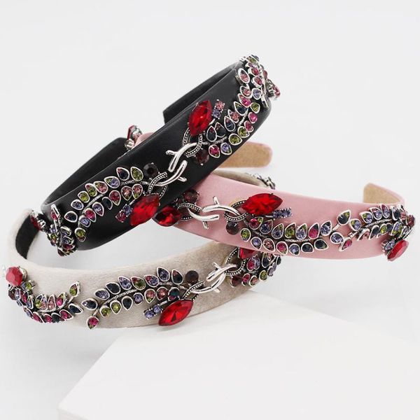 

hair clips & barrettes baroque fashion gorgeous color rhinestone flower headband travel wild casual 890, Golden;silver