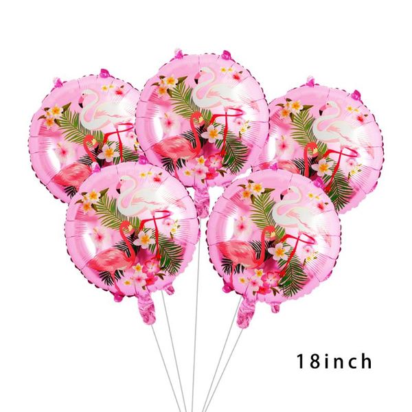 

party decoration 5pcs 18inch flamingo foil balloon baby shower birthday decorations hawaii summer diy decor