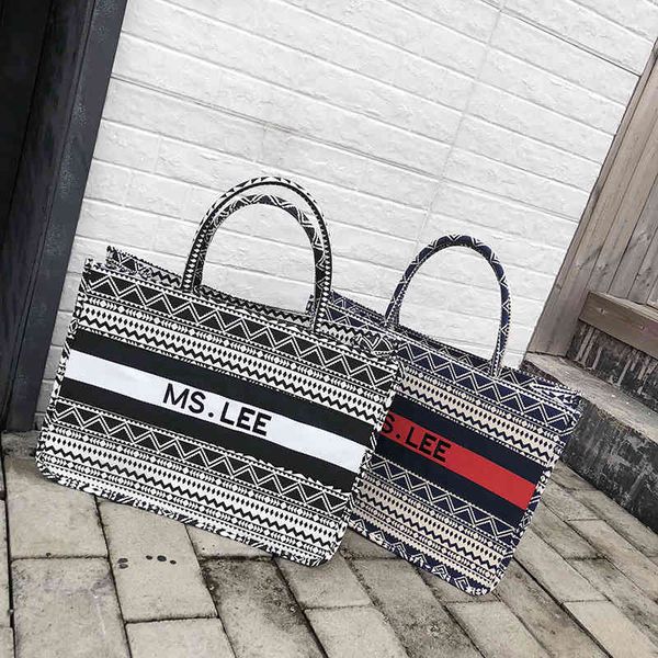 

handbag high women's bag 2021 fashion shopping large capacity tote d home one shoulder portable, Black;red