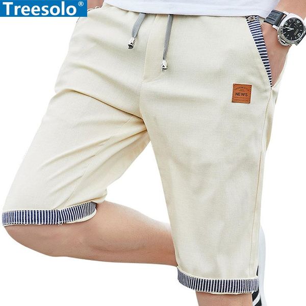 

knitted linen cotton shorts mens new summer men's casual sports shorts men casual pants cotton five pants new brand short, White;black