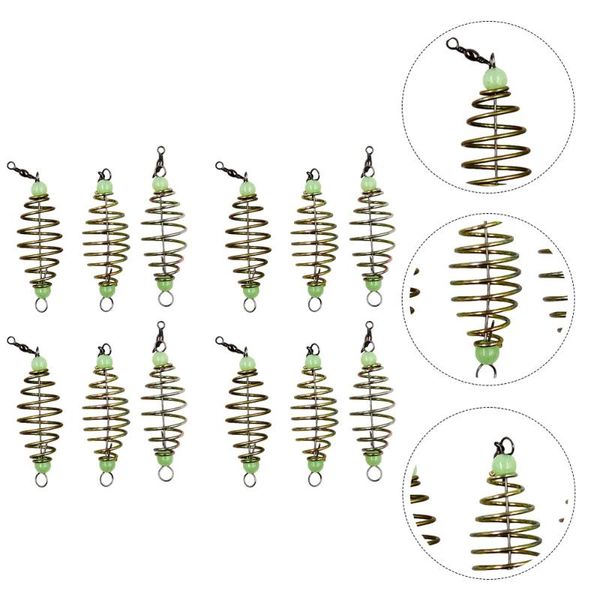 

fishing hooks 24pcs luminous fish bait cages portable lures tools feeder