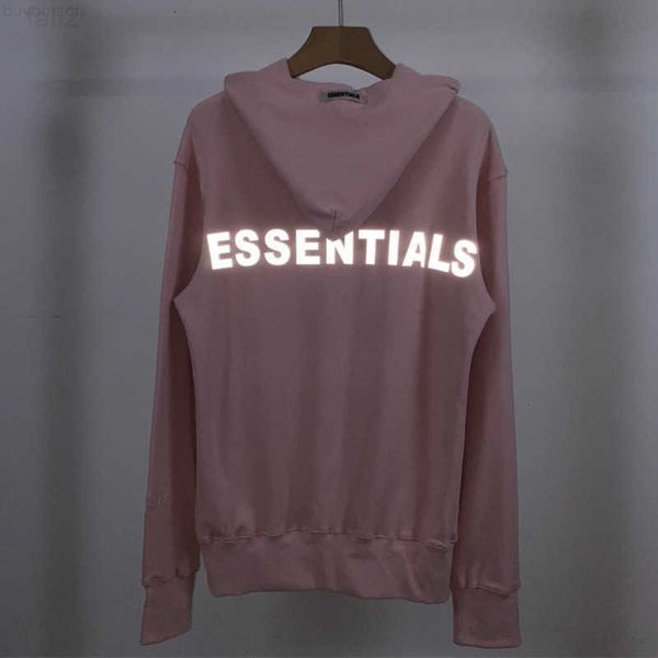 

street essentials high women sweatshirt hoodie reflective letter hip hop loose fashion oversize, Black