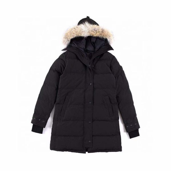 

designer women's down jacket winter padded hooded goose feather jackets for outdoor warmth coat, Black