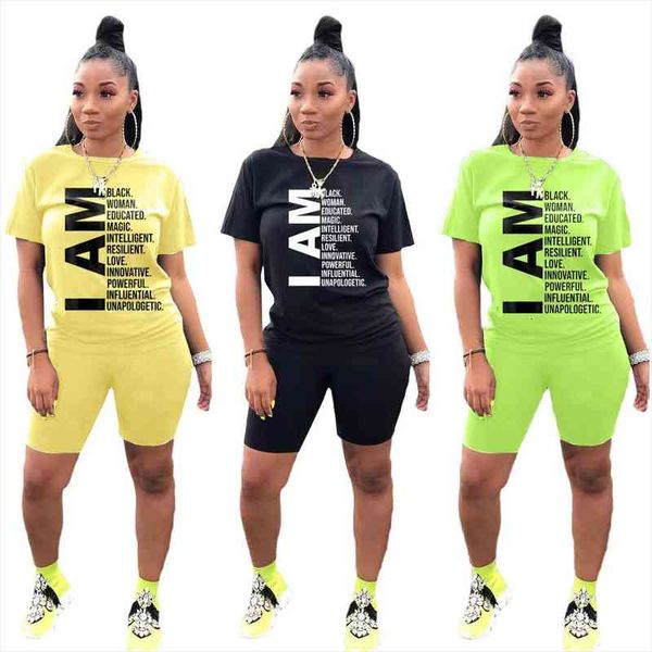

summer set fashion letter print womens tracksuits two piece casual outfit 2 matching shorts and top, Gray