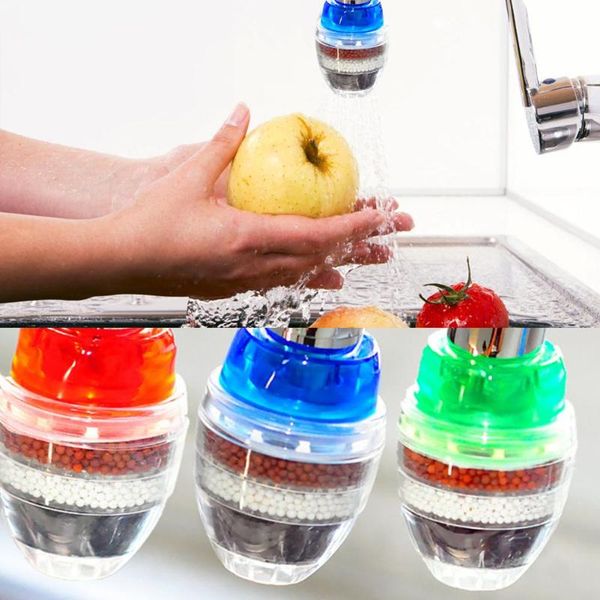 

bath accessory set 5 layers water purifier filter activated carbon filtration mini faucet kitchen tap household tool