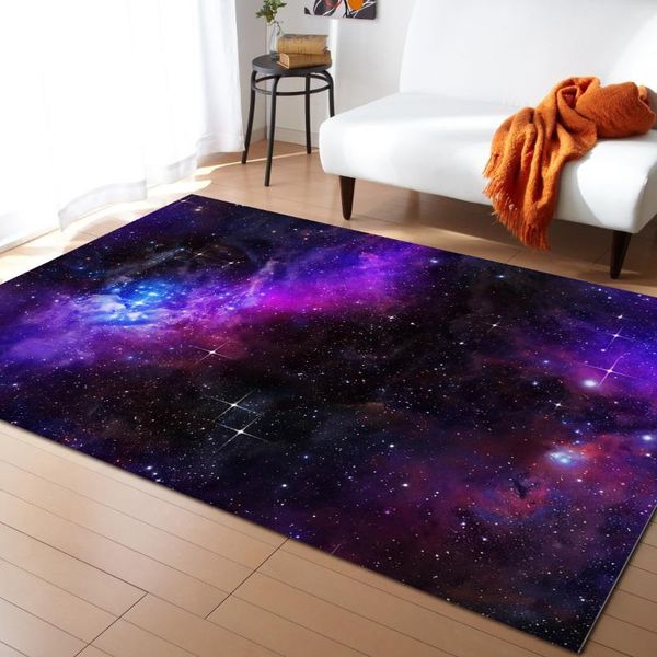 

carpets starry sky universe starlight printed floor mat door mats lounge rug kids carpet living room bedroom modern home decoration