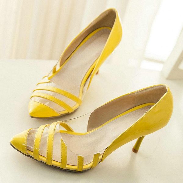 

dress shoes fashion women spring thin high heels pointed toe shallow pumps summer comfort elegant woman stilettos 46, Black