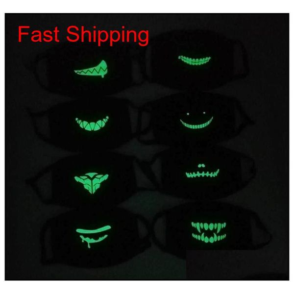 

luminous teeth mask anti dust face mask facial cover cosplay party glow in the dark cotton face mask for halloween uc7dy 91g0q