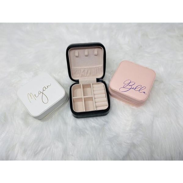 

gift wrap custom wedding bridesmaid proposal boxes, ring box travel jewellery case girls jewelry with name, christmas