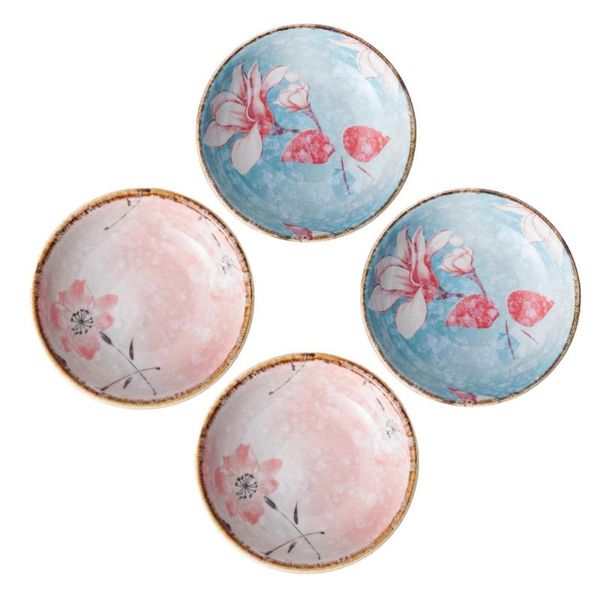 

dishes & plates 4pcs chilli sauce mini ceramic seasoning appetizer serving trays