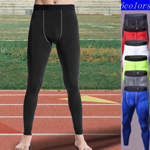 

2021mens jogging leggings sport training pants men running tights trousers men sportswear dry fit gym compression pants 15% spandex, Black;blue