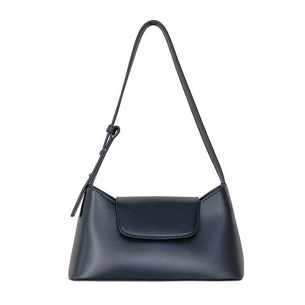 

evening bags elegant solid color pu leather small shoulder bag for women 2021 simple flap hasp handbag ladies office trend exquisite1