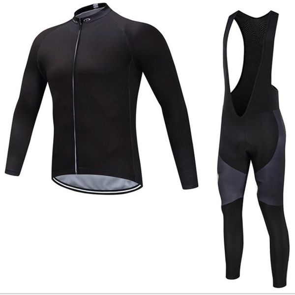 

racing sets 2021 men's breathable self-cultivation cycling jersey suit black mountain bike suspenders, Black;blue