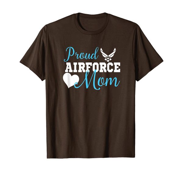 

womens proud air force mom heart military family women t-shi, White;black