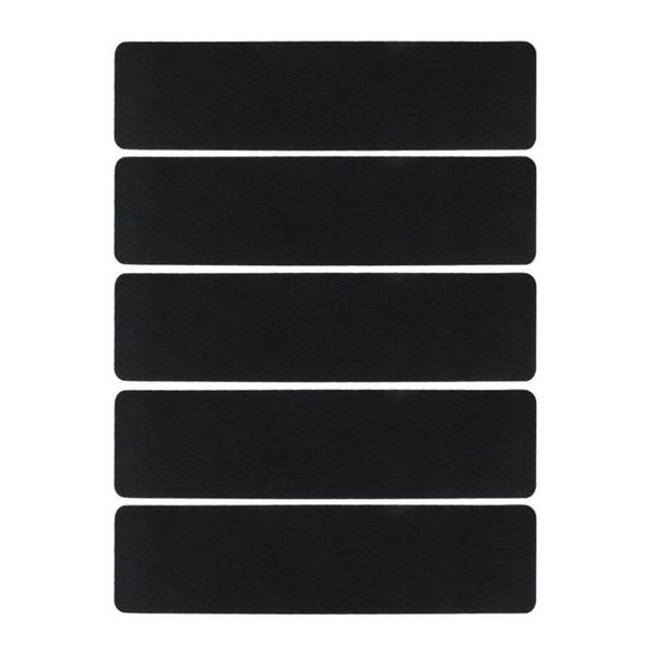 

bath mats 5pcs stairs decking grip strips anti tape sticker with black sand surface (black)