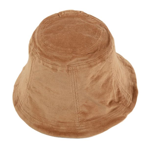 

2021 new autumn hat corduroy curling brim soft vintage bucket solid color sun hats 4nuj, Blue;gray