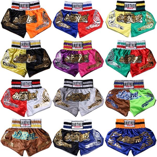 

men's shorts muay thai fight mma grappling kick boxing trunks martial arts fighting kids woman sanda clothing training, White;black