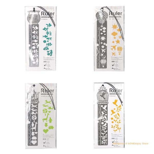 

bookmark exquisite hollow-out metal with scaled ruler air balloon-shaped carousel-shaped bookmarks dropship