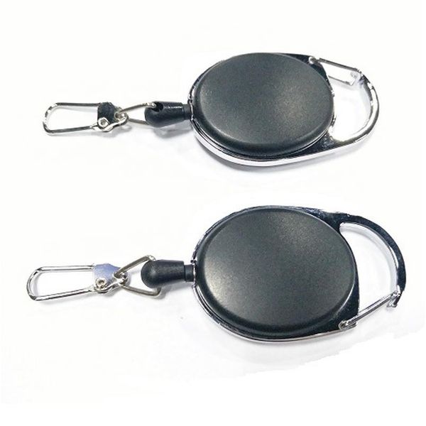 

retractable pull badge reel zinc alloy abs plastic id lanyard name tag card badge holder reels recoil belt key ring cha qyldde