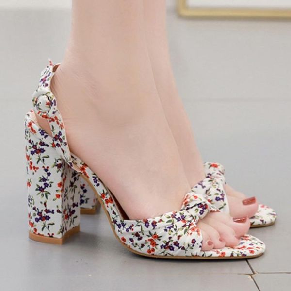

2021 sandals female shoe block heels new girls bohemian summer fashion chunky high comfort buckle strap scandals square heel rom, Black