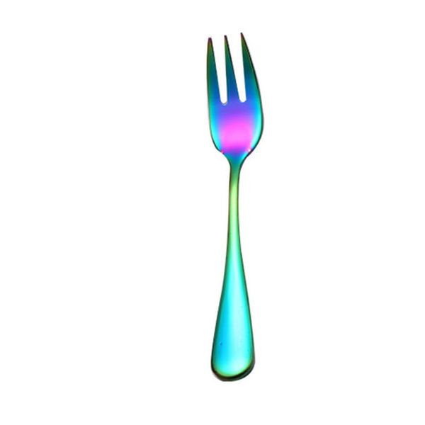 

forks stainless steel colourful 8pc for fruit desserts small fork set gold dessert cake snack