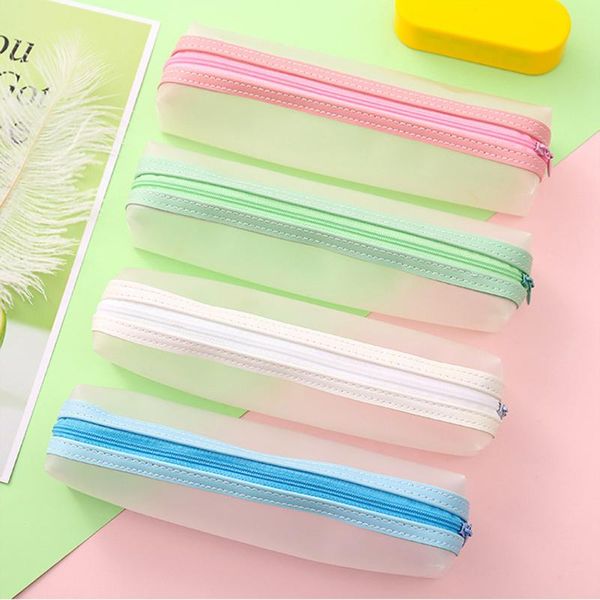 

new product pure color creative korean simple men and women pencil case creative small fresh student stationery bag pencil bag