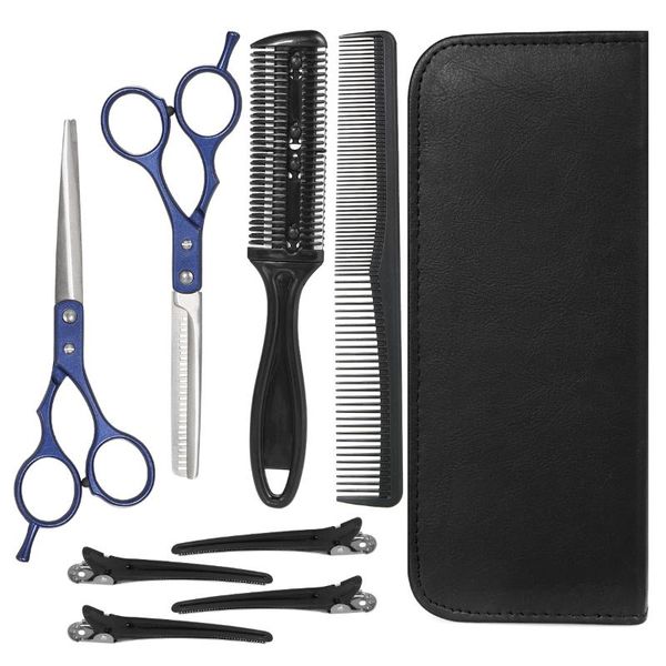 

hair scissors 8pcs professional hairdressing set cutting thinning shears comb hairpins 8 care tools
