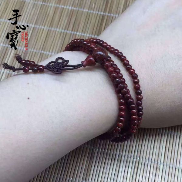 

indian red sandalwood beads bracelet with 108, Black