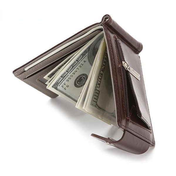 

wallets fashion men business wallet foldable leather holder multifunction coin id money documents purse bag, Red;black