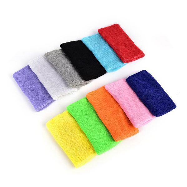 

one pair wrist support sport wristband sweat running fitness bracer tennis badminton basketball strap sports safety, Black;red