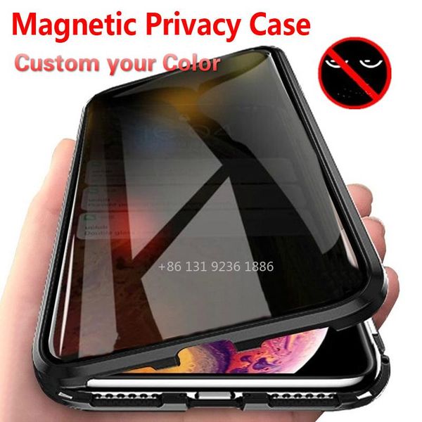 

metal 360 magnetic case for iphone 13 12 11 pro cover coque bumper for iphone xr se2020 7 8 plus xs max cases funda