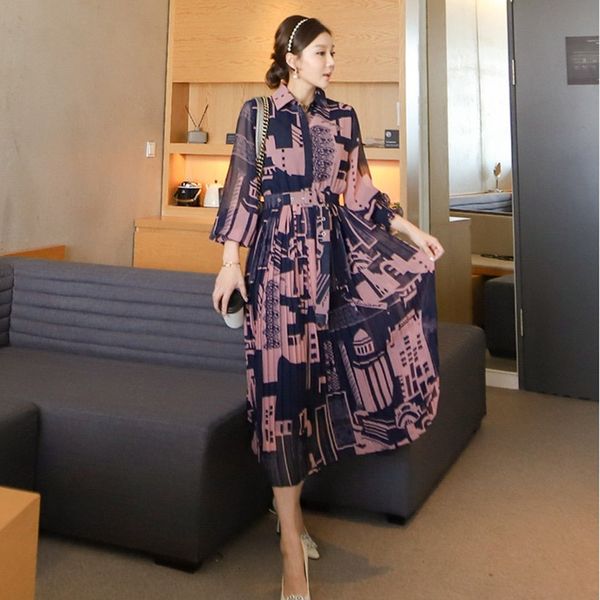 

new 2021 flower print flare sleeve chiffon women summer long dress elegant ladies vintage maxi bandage party dresses 3946, Black;gray