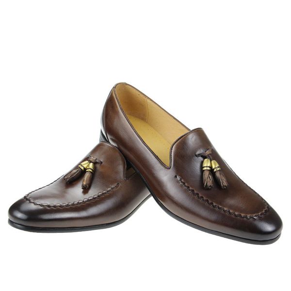 

dress shoes sapatÃªnis de couro masculino com franjas, sapato casual respirÃ¡vel luxo para homens bn1u, Black