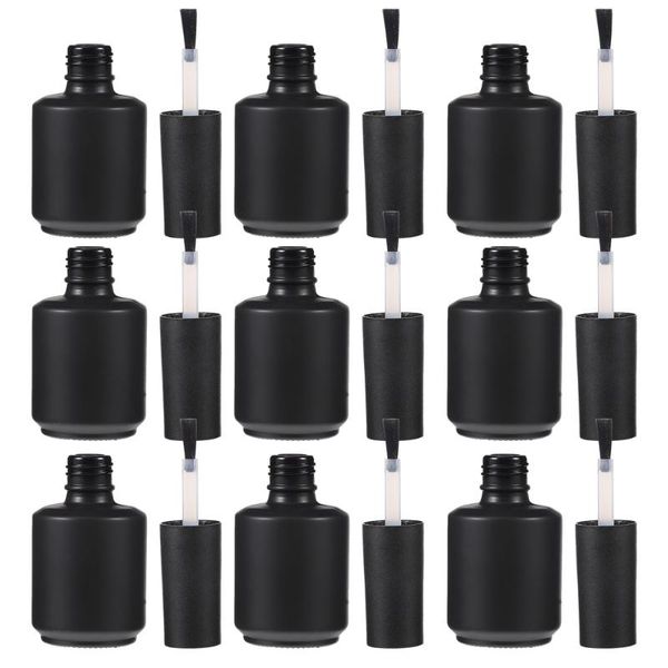 

10pcs cylindrical empty nail polish bottle glass nail varnish bottles for salon