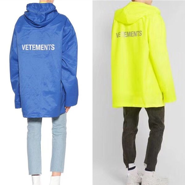 

2021 vetiones women's coats new from great dimensions outerwear blunder raincoat impervious blue jacket dhl vetements d6bo, Black;brown