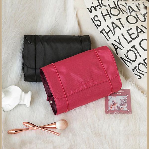 

cosmetic bags & cases 2021 women bag travel organizer foldable hanging nylon wash portable makeup multifunctional toiletry pouch