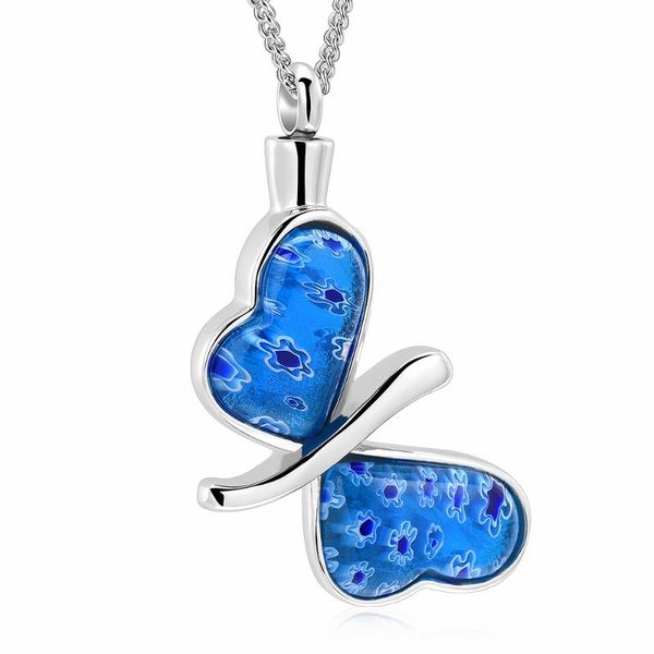 

pendant necklaces mjd8117 cremation jewelry for ashes butterfly keepsake urn necklace women, Silver